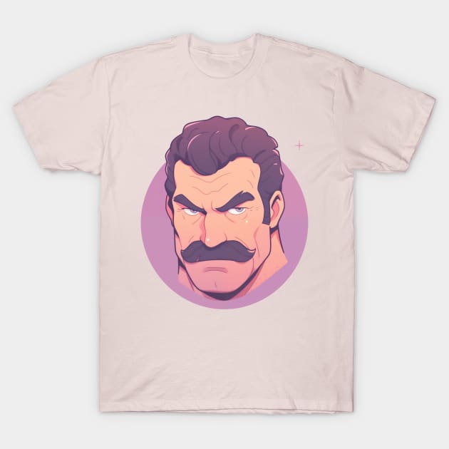 Tom Selleck Rounded T-Shirt by Tandit Store